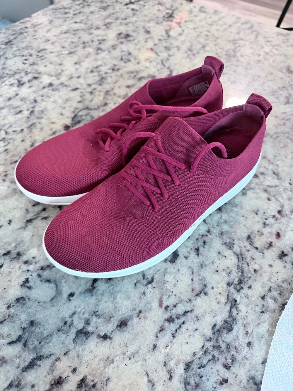 Fitflop Berry Knit Lace-Up Slip-On Sneakers